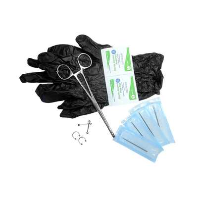 Piercing Kit 14pc Professional solid Titanium Jewelry 14G Great for piercings