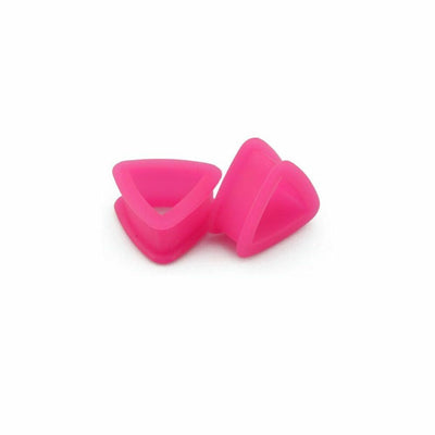 Pair of Silicone Triangle Design Ear Plugs 8ga- 11/16
