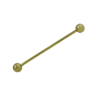 Solid Titanium Industrial Piercing 14G- 1.5"(38mm) Barbells - Sold Each