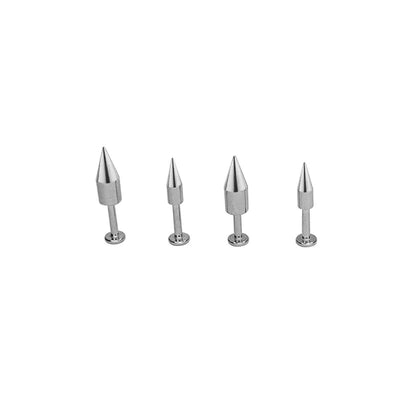 12g Long Cylinder Spike Top Surgical Steel Labret - Sold individually