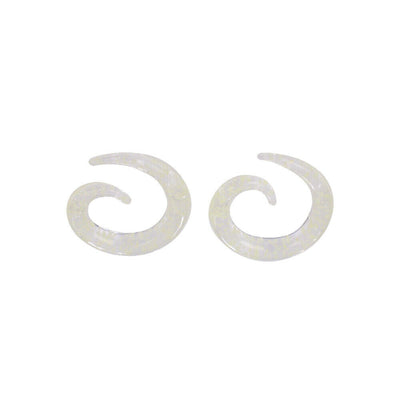 Pair of Glowing in the Dark Glass Ear Tapers with 3 Different Sizes