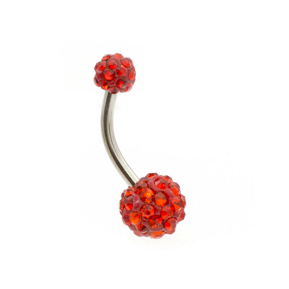 Belly Button Rings with Assorted Color Ferido Balls Pack of 8 No Duplicates 14 G