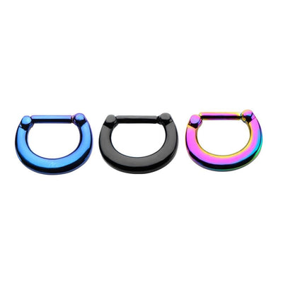 Septum Clicker Ion-Plated Sizes  16G - 3 Colors