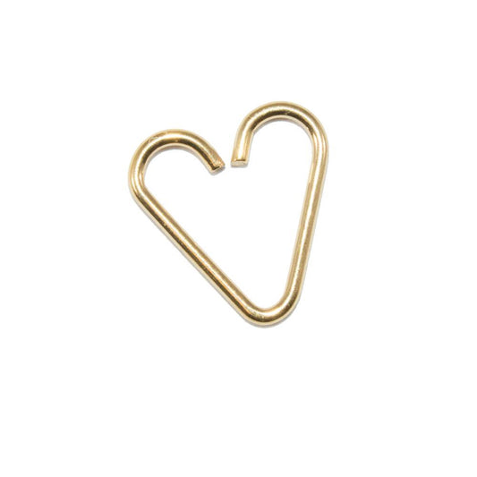 Annealed Gold Anodized Titanium 18ga Heart Cartilage Earrings