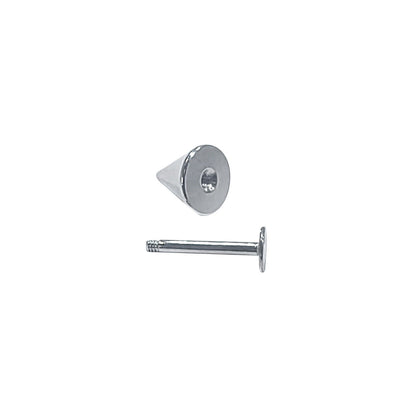 Flatback Labret Large Spike Earring Surgical Steel 16g - Sold individually