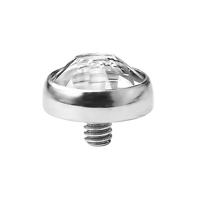 Dermal Anchors 11 Tops and 11 Bases 16g 4 mm Clear CZ 316L Surgical Steel