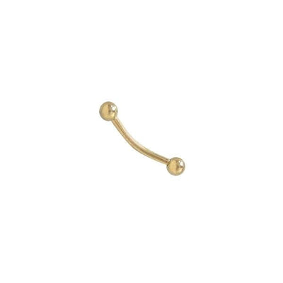 Gold Eyebrow Ring 16G IP Curved Barbell 8mm Cartilage Piercing Daith Rook Tragus