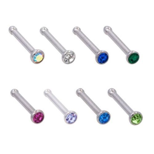 8 Nose Ring BONE stud 316l surgical steel body jewelry 18g 1/4 6mm