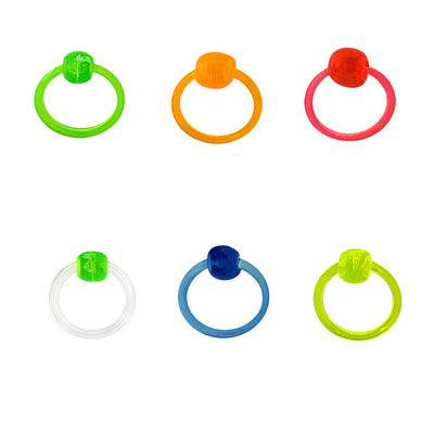 UV Neon Acrylic Circular Captive Bead Ring 14g - Sold as a Pair