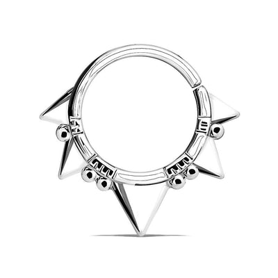 Nose Septum and Ear Cartilage Hoop Triangles and Beads Bendable  16G 3/8”