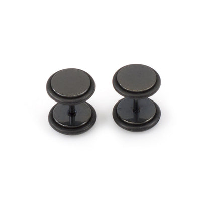 Fake Faux Cheater Illusion Ear Plug Earrings with Metallic Finish 16G