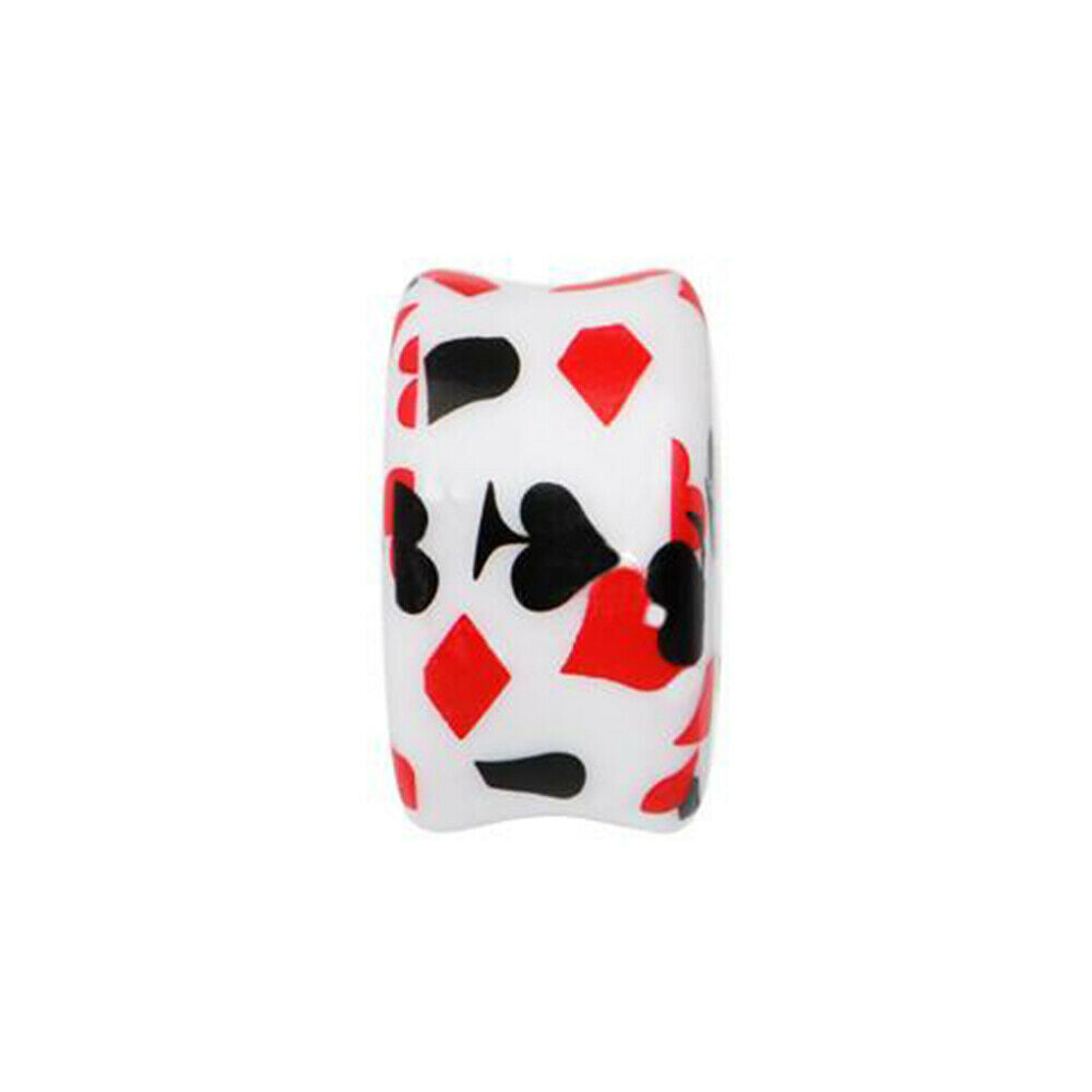Ear Plugs playing cards design Saddle plugs sold as a pair