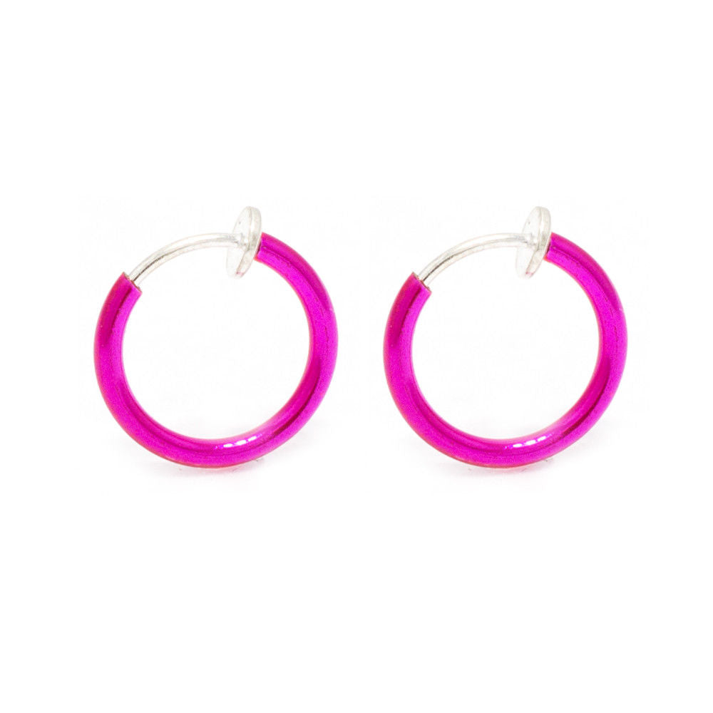 Clip-On Spring Action Non-Piercing Fake Cartilage Lip Nose Faux Septum Ring-Pair