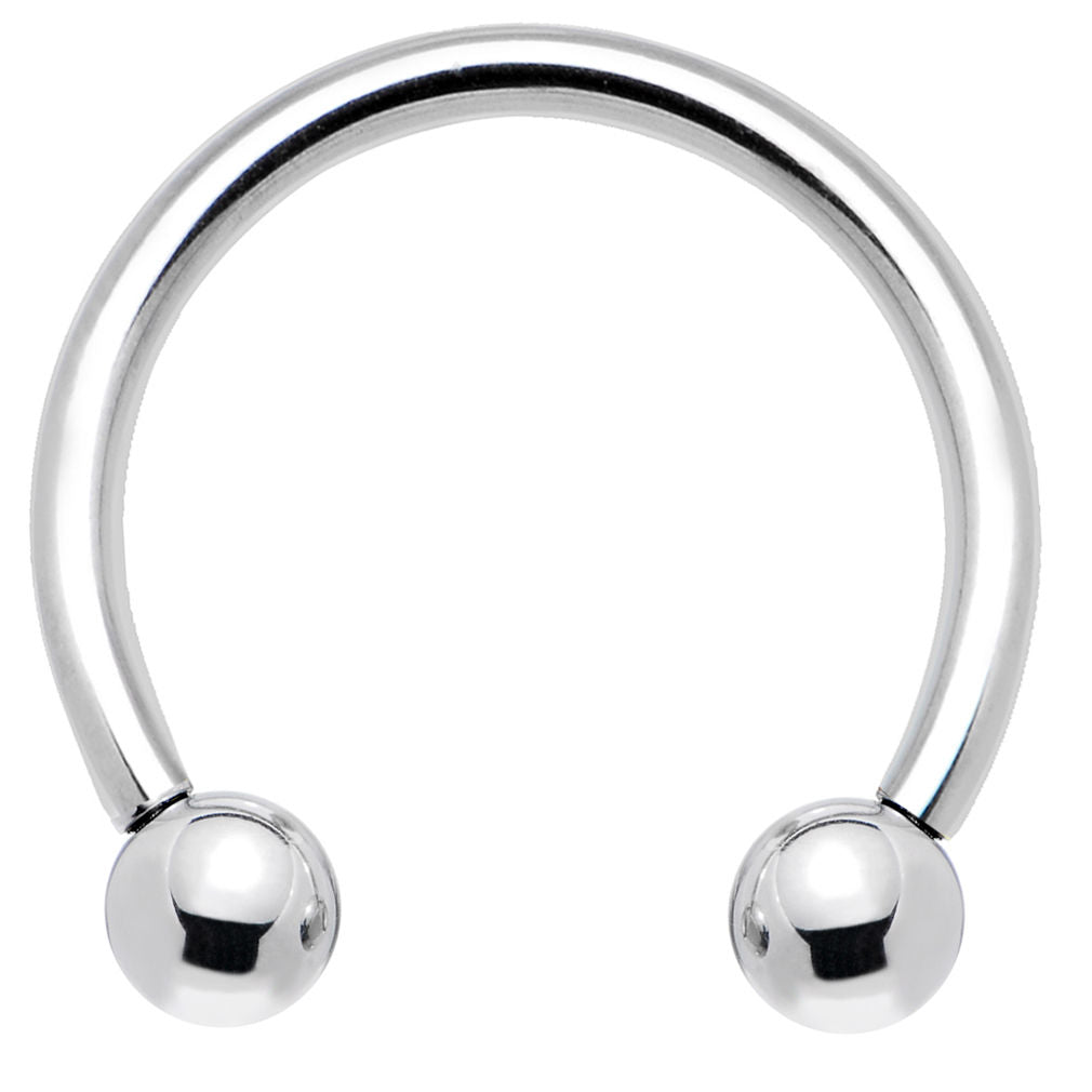 Eyebrow Lip Nipple Piercing Horseshoe Ring Surgical Steel with Ball Beads