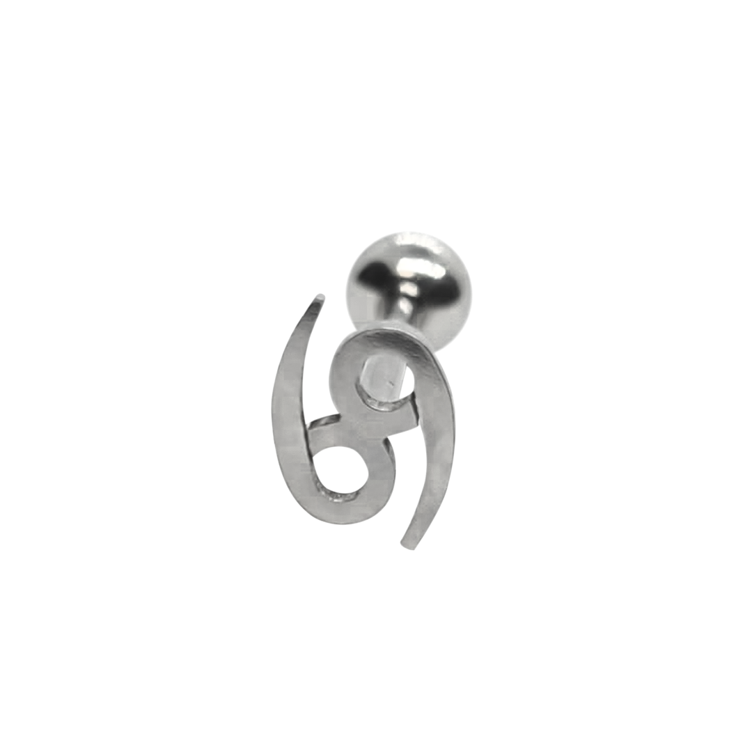 Barbell Tongue Ring with Flat 69 Design Ion plated 14 Gauge 5/8"