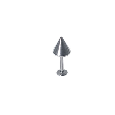 Flatback Labret Large Spike Earring Surgical Steel 16g - Sold individually