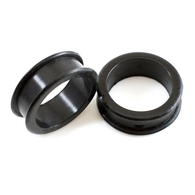 Black ear tunnels soft silicone perfect for daily usage Large sizes