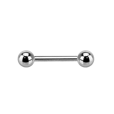 Titanium Straight Piercing barbell High polished 14 Gauge 16mm