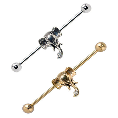 2 Lucky Elephant 14ga 1-1/2" Industrial Barbells