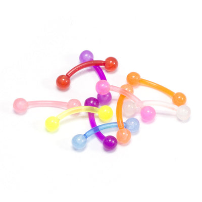 10 FLEXI Curved Barbell Cartilage Eyebrow Lip Conch Labret Lip Bridge Daith