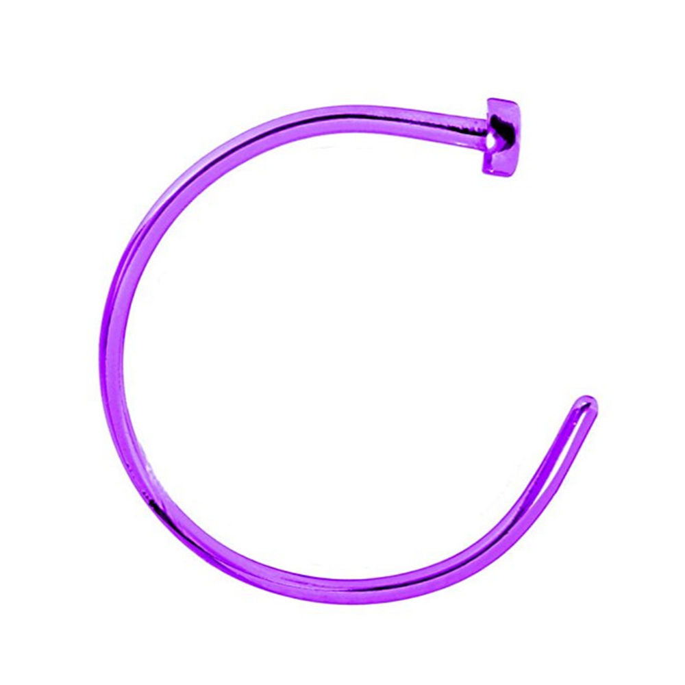 Nose Hoop Ring 22 Gauge (0.75mm) Stainless Steel IP - Sold Each