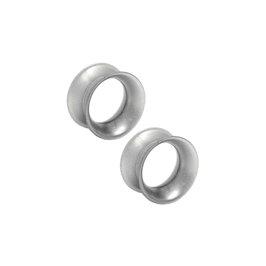 Thin Silicone Ear Plugs Tunnels Flexible Ear Earlets silver metallic Flexible Expander Piercing Jewelry