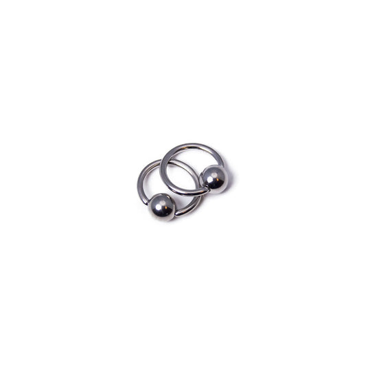 Pair of Micro-Sized Captive Bead Ring 18G - 9/32" (7mm) - 316L Surgical Steel