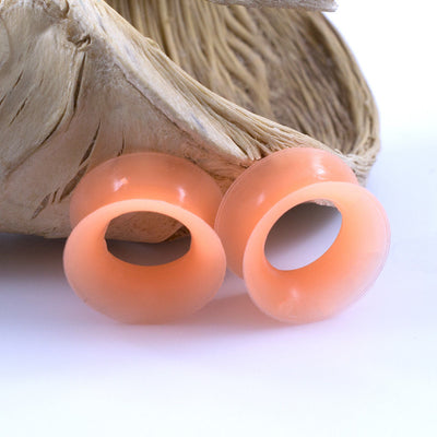 Pair of Thin Orange Silicone Flexible Tunnels