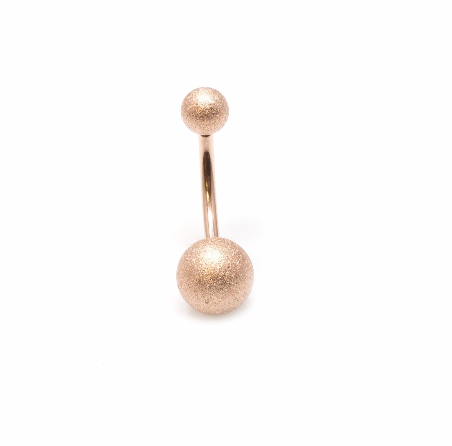 Belly Button Ring 14G Sand Finish Ball Ends Navel Ring Body Jewelry - 4 Colors