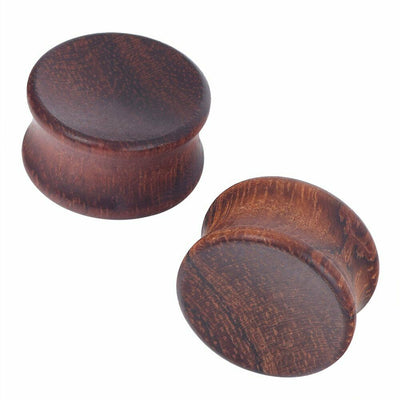Plugs Organic Sono Wood Rimmed Saddle Sold as a Pair Large Gauge- Wholesale