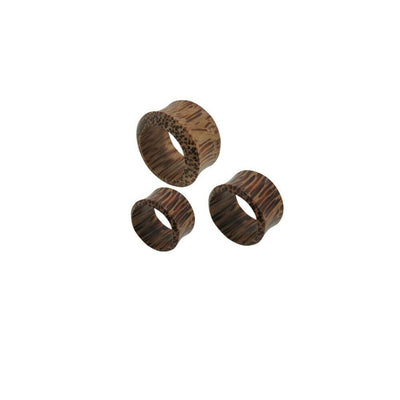 Tunnels Organic Palm Wood Flared Sold as a Pair Large Gauge- Whole Sale