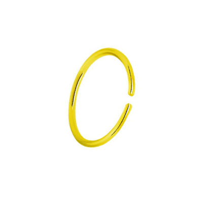 Gold IP or Surgical Steel Nose Ring or Cartilage Hoop with Comfort Round Ends