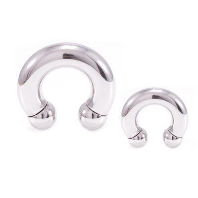 Horseshoe Circular Piercing Barbell with Internally Threaded Balls