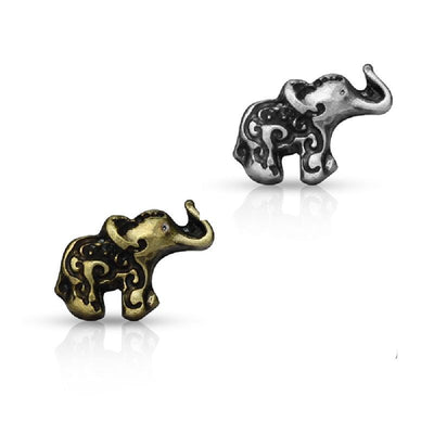 Nose Stud Bone Ring Elephant top Gold/Silver 20ga Nose Stud - Sold Separately