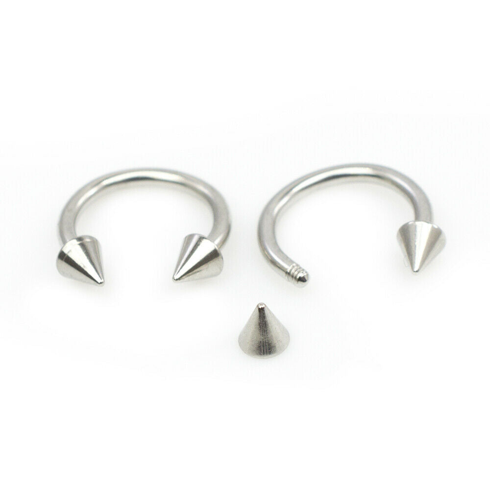 Horseshoe Ring Pack of two with 4 extra Spikes Two Separate Looks