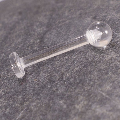 Tongue Barbell Retainer 14G, Hypoallergenic Tongue Ring 9/16" (14mm)