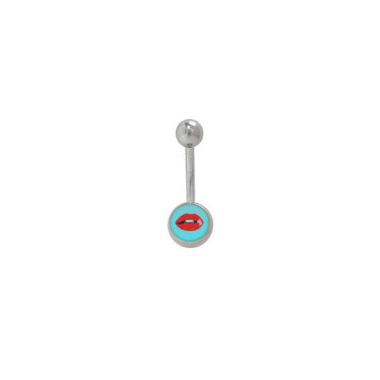 Red Lips Belly Button Ring