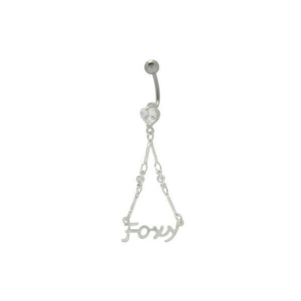 Foxy Navel Dangler Belly Button Ring Jewelry 14G Surgical Steel