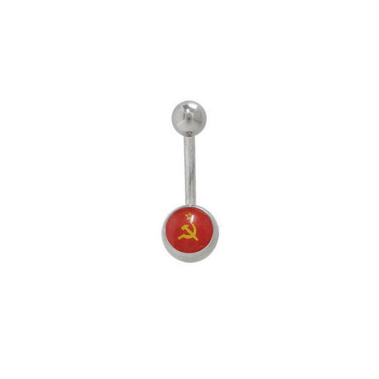 Soviet Union Flag Belly Button Ring