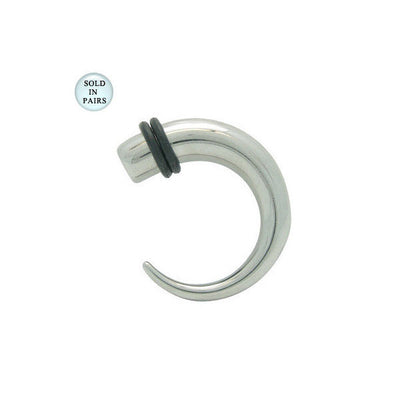 Pair of Ear Taper Circular Steel Stretcher/Taper - 14G - 0 Gauge