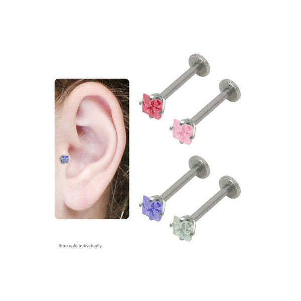 Jeweled Labret Tragus Earring