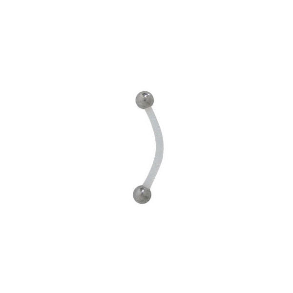 Bio-Flex Curved Barbell w/ Surgical Steel Balls (18G, 10mm)