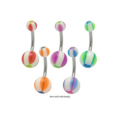 Multi Color Design Acrylic Belly Ring