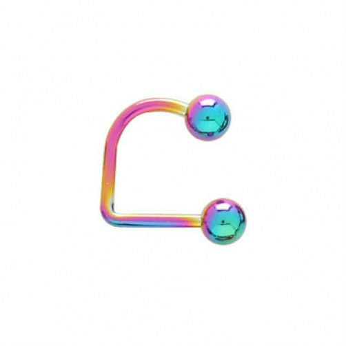 Anodized Titanium Lippy Loop Labret with Ball Beads