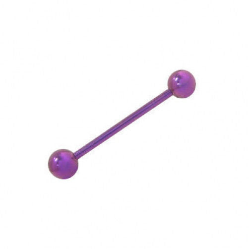 Anodized Titanium Barbell 14G Tongue Ring Body Jewelry Piercing Bar