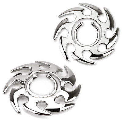 Rhodium Plated Saw Blade Design Non-Piercing Nipple Clip