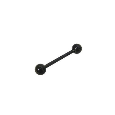 Barbell Tongue Ring Black Titanium (15mm)