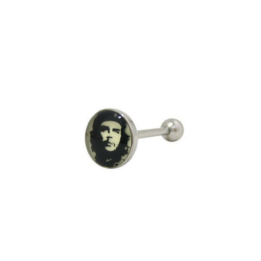 Barbell Tongue Ring with Che Guevara Logo