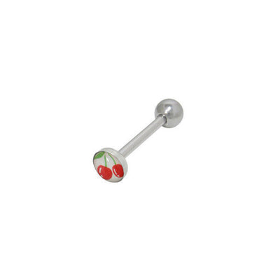 Cherry Logo Tongue Ring
