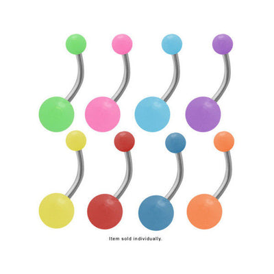 Belly Button Ring UV Acrylic Neon